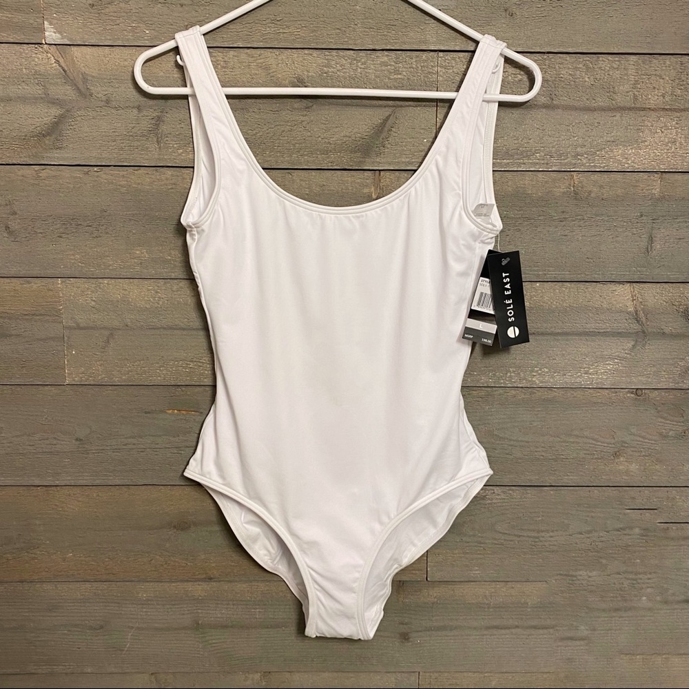 Solé East White Classic One Piece Bathing Suit